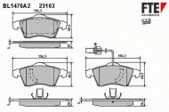 Комплект тормозных колодок FTE BL1476A2
