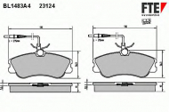 Комплект тормозных колодок FTE BL1483A4