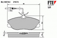 Комплект тормозных колодок FTE BL1487A4