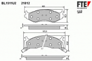Комплект тормозных колодок FTE BL1511U2