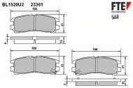 Комплект тормозных колодок FTE BL1520U2