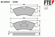 Комплект тормозных колодок FTE BL1441A2