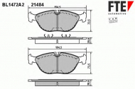 Комплект тормозных колодок FTE BL1472A2