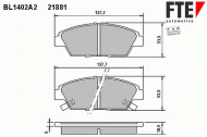 Комплект тормозных колодок FTE BL1402A2