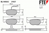 Комплект тормозных колодок FTE BL1405A2