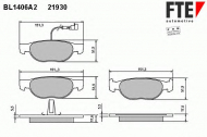 Комплект тормозных колодок FTE BL1406A2