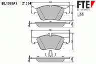 Комплект тормозных колодок FTE BL1368A2