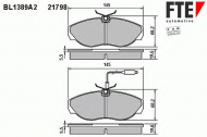 Комплект тормозных колодок FTE BL1389A2