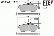 Комплект тормозных колодок FTE BL1390A2