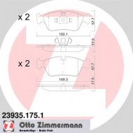 Комплект тормозных колодок ZIMMERMANN 23935.175.1