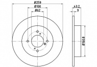 Тормозной диск HELLA 8DD 355 117-301