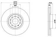 Тормозной диск HELLA 8DD 355 117-791