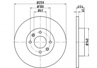 Тормозной диск HELLA 8DD 355 115-271
