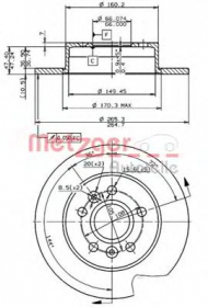 Тормозной диск METZGER 15367