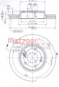Тормозной диск METZGER 24826