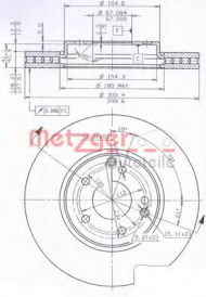 Тормозной диск METZGER 24904