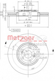 Тормозной диск METZGER 25041 V