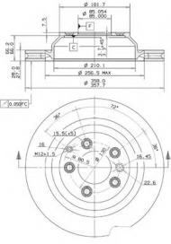 Тормозной диск METZGER 25135 V