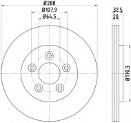 Тормозной диск HELLA 8DD 355 106-831