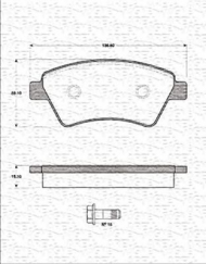 Комплект тормозных колодок MAGNETI MARELLI 363702161246
