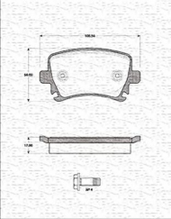 Комплект тормозных колодок MAGNETI MARELLI 363702161251
