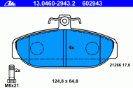 Комплект тормозных колодок ATE 13.0460-2943.2