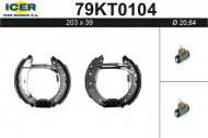 Комлект тормозных накладок ICER 79KT0104