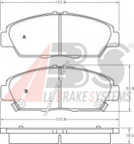 Комплект тормозных колодок A.B.S. 36780 OE