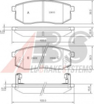 Комплект тормозных колодок A.B.S. 37182 OE