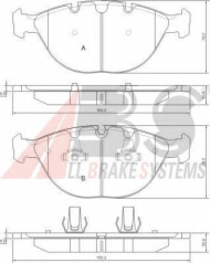 Комплект тормозных колодок A.B.S. 37369 OE