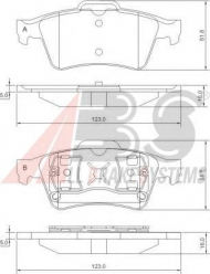 Комплект тормозных колодок A.B.S. P 59 044