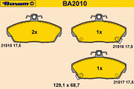 Комплект тормозных колодок BARUM BA2010