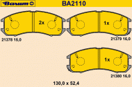 Комплект тормозных колодок BARUM BA2110