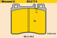 Комплект тормозных колодок BARUM BA2174