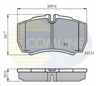 Комплект тормозных колодок COMLINE CBP01034