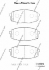 Комплект тормозных колодок NPS K360A11