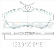 Комплект тормозных колодок DITAS DFB3492