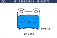 Комплект тормозных колодок GALFER B1.G102-0272.2