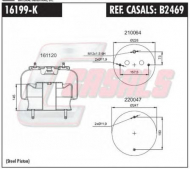 Баллон пневматической рессоры CASALS B2469