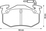 Комплект тормозных колодок BENDIX 571734B