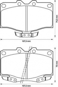 Комплект тормозных колодок BENDIX 572185B