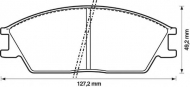 Комплект тормозных колодок BENDIX 572268B