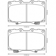 Комплект тормозных колодок BENDIX 572528B