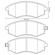 Комплект тормозных колодок BENDIX 572614B