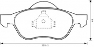 Комплект тормозных колодок BENDIX 573017B