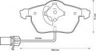 Комплект тормозных колодок BENDIX 573037B