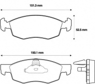 Комплект тормозных колодок BENDIX 573130B