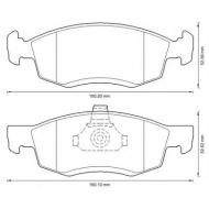 Комплект тормозных колодок BENDIX 573295B
