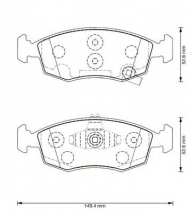 Комплект тормозных колодок BENDIX 573366B