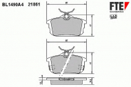 Комплект тормозных колодок FTE BL1490A4